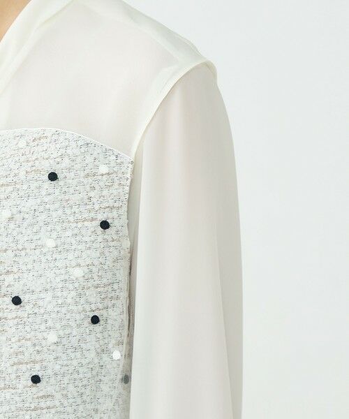 TOMORROWLAND / トゥモローランド ベスト | ラッピングツイード Vカラーショートジレ | 詳細7