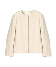 TOMORROWLAND / トゥモローランド ノーカラージャケット | 【WEB先行予約】コットンアムンゼン バックペプラムジャケット