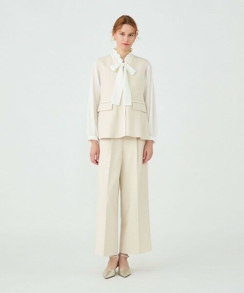 TOMORROWLAND / トゥモローランド ベスト | 【WEB先行予約】ライトファンシーツイード ペプラムジレ | 詳細1