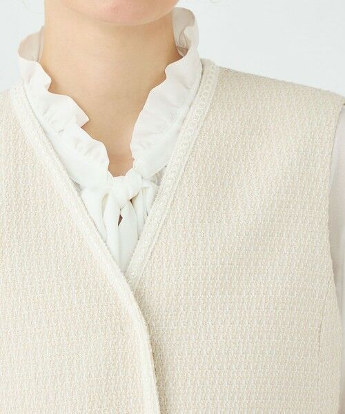 TOMORROWLAND / トゥモローランド ベスト | 【WEB先行予約】ライトファンシーツイード ペプラムジレ | 詳細8