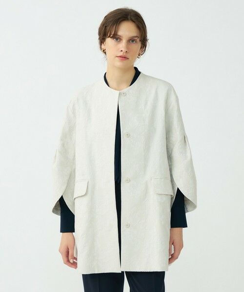 TOMORROWLAND / トゥモローランド その他アウター | 【WEB先行予約】ボタニカルジャカード トラペーズコート | 詳細2