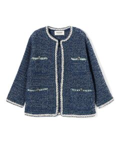 TOMORROWLAND / トゥモローランド カーディガン・ボレロ | ラメツイードニット 4ポケットカーディガン