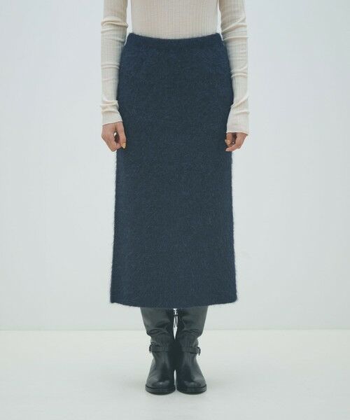 TOMORROWLAND / トゥモローランド ミニ・ひざ丈スカート | シャギーアルパカ ストレートスカート | 詳細2