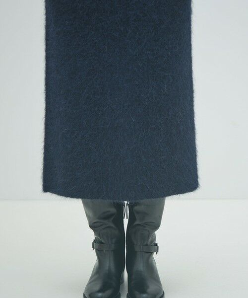 TOMORROWLAND / トゥモローランド ミニ・ひざ丈スカート | シャギーアルパカ ストレートスカート | 詳細7
