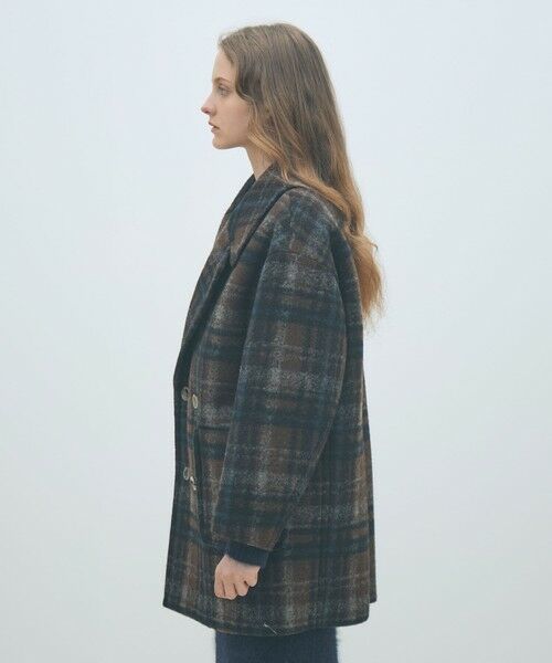TOMORROWLAND / トゥモローランド その他アウター | ボンディングチェック ダブルブレストコート | 詳細3