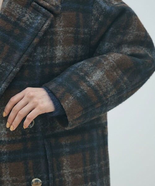 TOMORROWLAND / トゥモローランド その他アウター | ボンディングチェック ダブルブレストコート | 詳細7