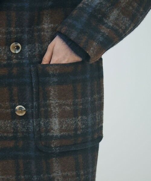 TOMORROWLAND / トゥモローランド その他アウター | ボンディングチェック ダブルブレストコート | 詳細8