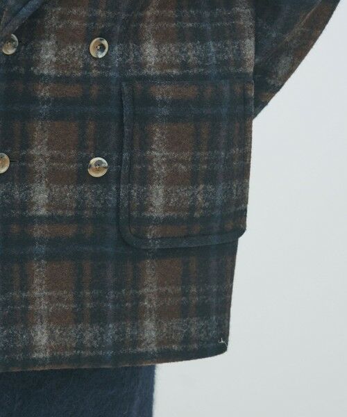 TOMORROWLAND / トゥモローランド その他アウター | ボンディングチェック ダブルブレストコート | 詳細9