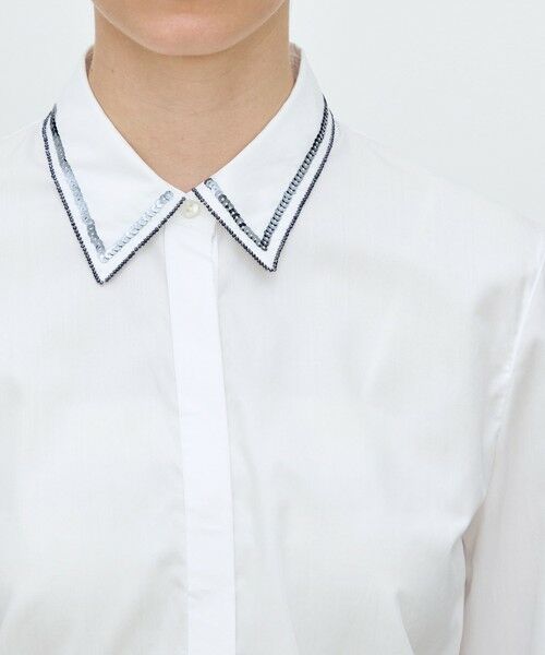 TOMORROWLAND / トゥモローランド シャツ・ブラウス | スーピマブロード スパンコールカラーシャツ | 詳細5