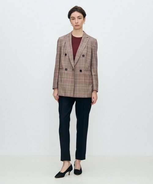 TOMORROWLAND / トゥモローランド テーラードジャケット | バーガンディウィンドウ ダブルブレストジャケット | 詳細1