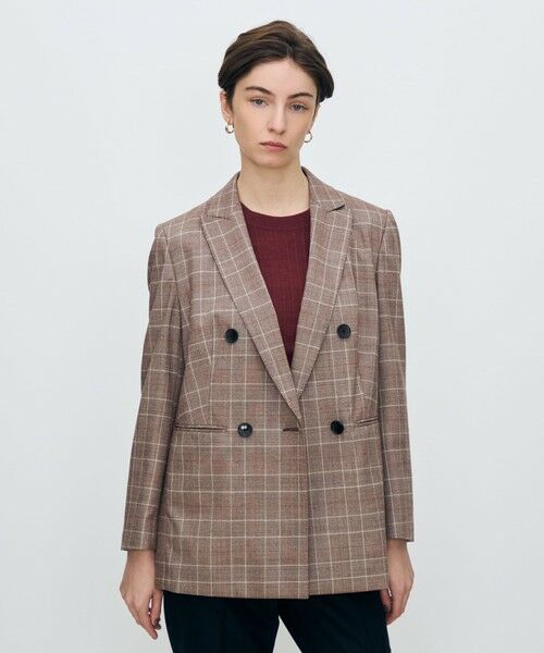 TOMORROWLAND / トゥモローランド テーラードジャケット | バーガンディウィンドウ ダブルブレストジャケット | 詳細2