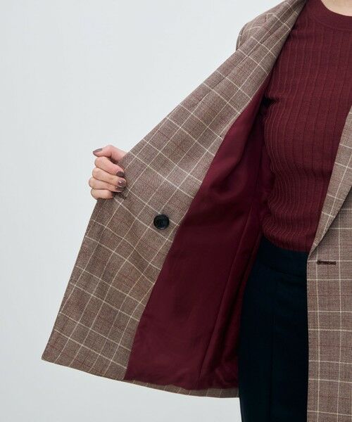 TOMORROWLAND / トゥモローランド テーラードジャケット | バーガンディウィンドウ ダブルブレストジャケット | 詳細5