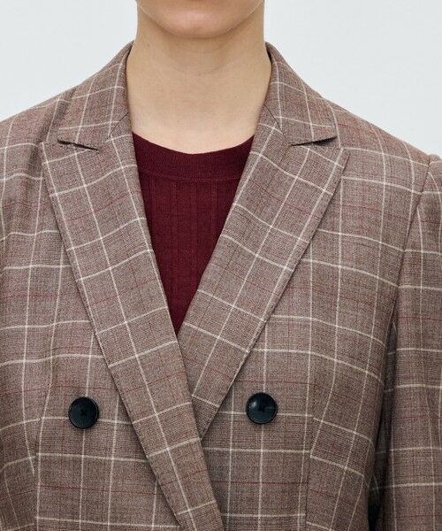 TOMORROWLAND / トゥモローランド テーラードジャケット | バーガンディウィンドウ ダブルブレストジャケット | 詳細6