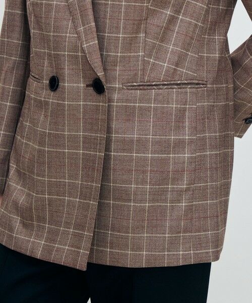 TOMORROWLAND / トゥモローランド テーラードジャケット | バーガンディウィンドウ ダブルブレストジャケット | 詳細9