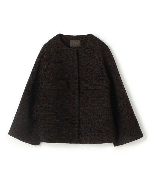 TOMORROWLAND / トゥモローランド ノーカラージャケット | ロービングオックス Aラインジャケット(49 ダークブラウン)