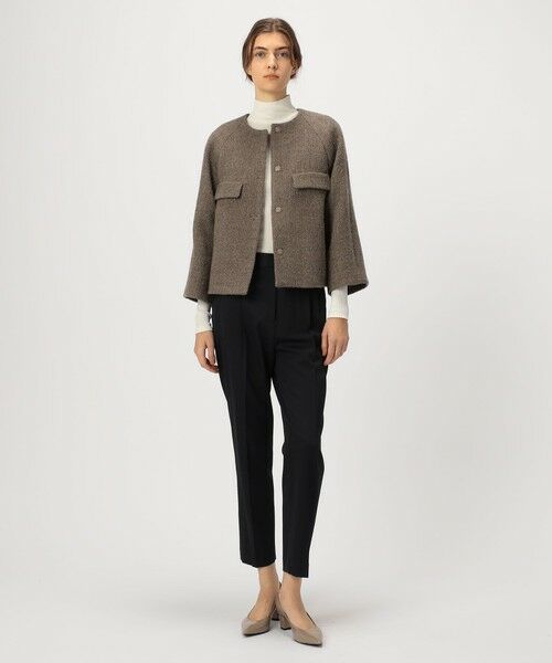 TOMORROWLAND / トゥモローランド ノーカラージャケット | ロービングオックス Aラインジャケット | 詳細1