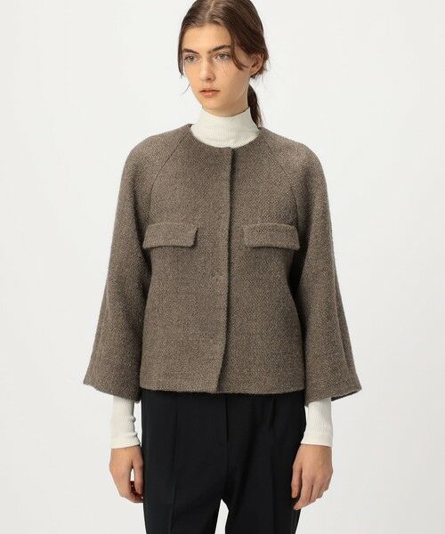 TOMORROWLAND / トゥモローランド ノーカラージャケット | ロービングオックス Aラインジャケット | 詳細3