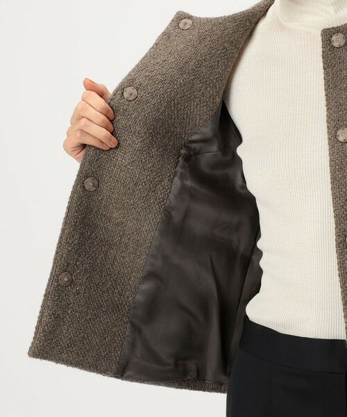 TOMORROWLAND / トゥモローランド ノーカラージャケット | ロービングオックス Aラインジャケット | 詳細6