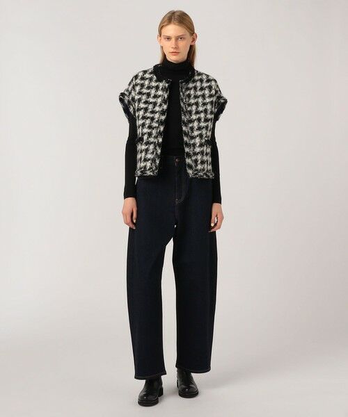 TOMORROWLAND / トゥモローランド ベスト | グリハウンドトゥース スクエアジレ | 詳細1