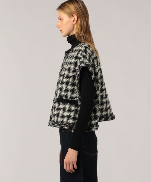 TOMORROWLAND / トゥモローランド ベスト | グリハウンドトゥース スクエアジレ | 詳細3