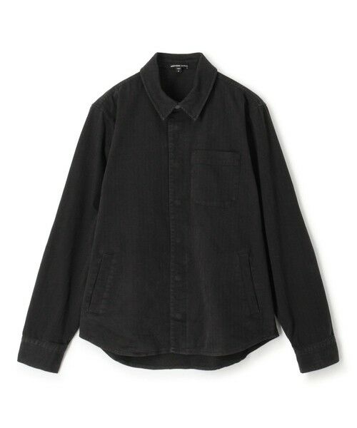 TOMORROWLAND / トゥモローランド シャツ・ブラウス | ヘリンボーンツイルシャツジャケット MHBS2151(19 ブラック)
