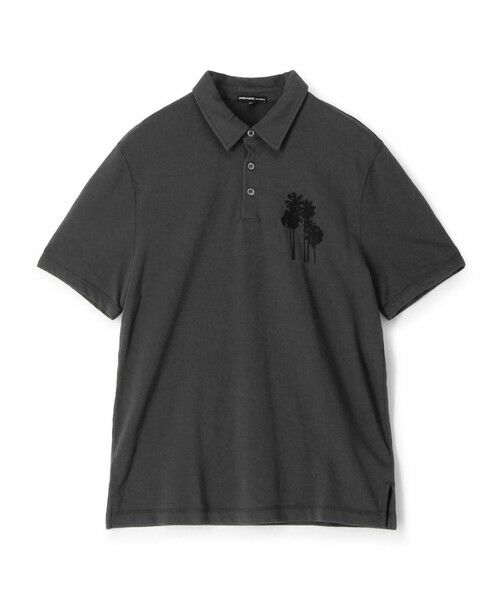 TOMORROWLAND / トゥモローランド ポロシャツ | フレンチテリー パルムツリーエンブロイダリー ポロシャツ MLWF3686PB(18 ブラック系)