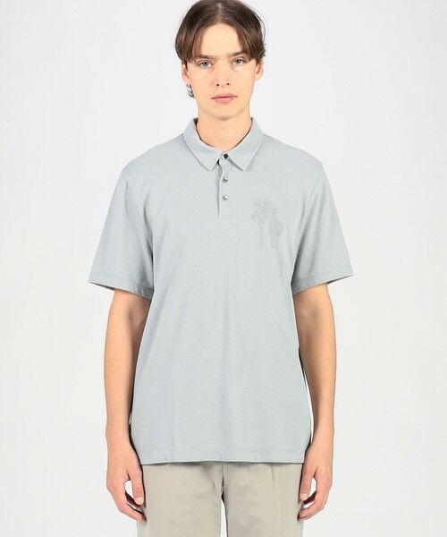 TOMORROWLAND / トゥモローランド ポロシャツ | フレンチテリー パルムツリーエンブロイダリー ポロシャツ MLWF3686PB | 詳細2