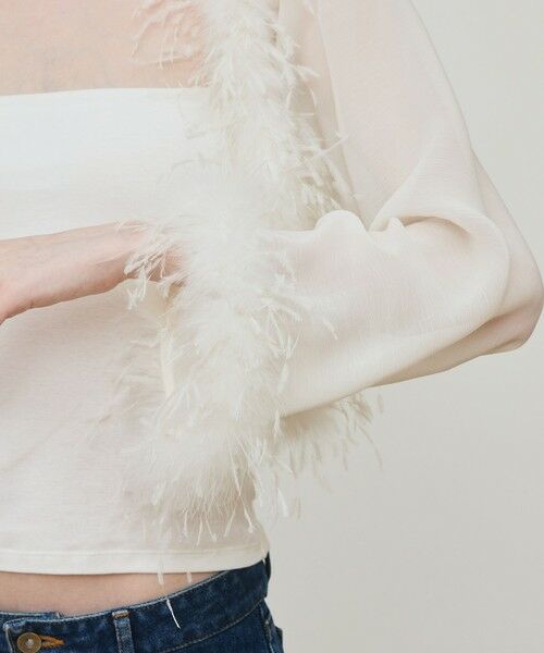 TOMORROWLAND / トゥモローランド シャツ・ブラウス | クレープ デシン ファーボレロ | 詳細6