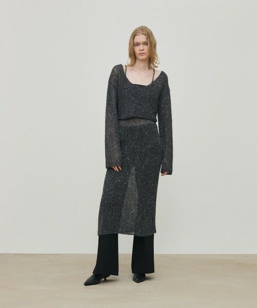 TOMORROWLAND / トゥモローランド ニット・セーター | アルパカラメ ショートVネックプルオーバー | 詳細1