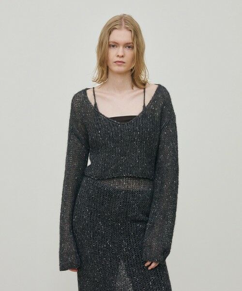 TOMORROWLAND / トゥモローランド ニット・セーター | アルパカラメ ショートVネックプルオーバー | 詳細2