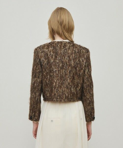 TOMORROWLAND / トゥモローランド ノーカラージャケット | ループヤーンツイード ダブルブレスレッド ノーカラージャケット | 詳細4