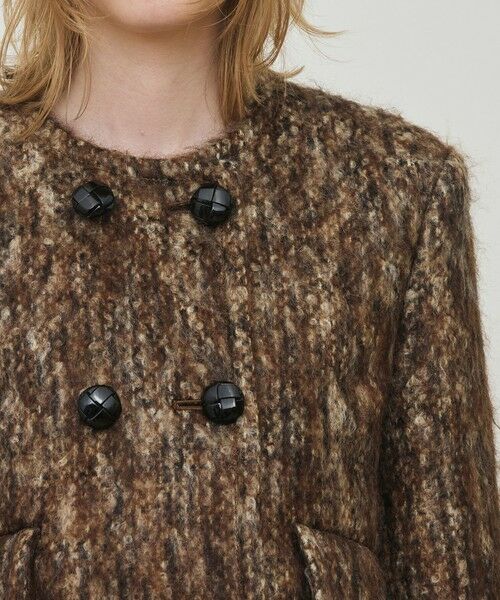 TOMORROWLAND / トゥモローランド ノーカラージャケット | ループヤーンツイード ダブルブレスレッド ノーカラージャケット | 詳細6