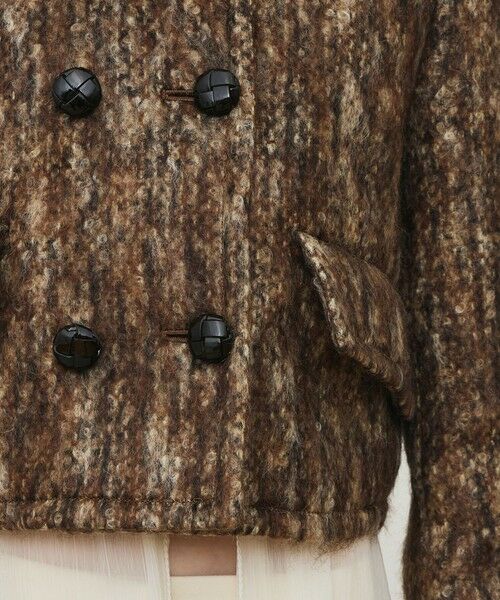 TOMORROWLAND / トゥモローランド ノーカラージャケット | ループヤーンツイード ダブルブレスレッド ノーカラージャケット | 詳細8