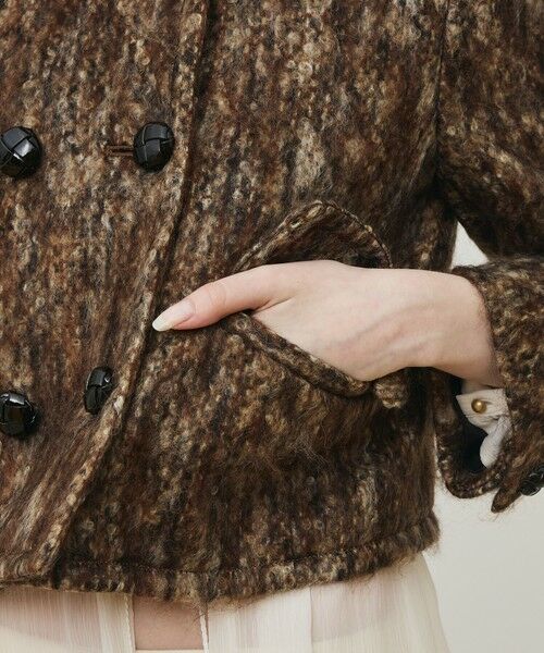 TOMORROWLAND / トゥモローランド ノーカラージャケット | ループヤーンツイード ダブルブレスレッド ノーカラージャケット | 詳細9