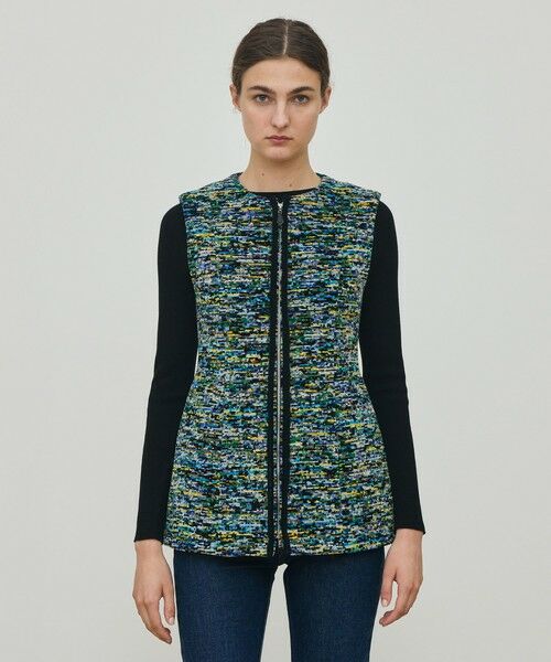 TOMORROWLAND / トゥモローランド ベスト | モザイクモール  クルーネックジレ | 詳細2