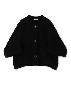 TOMORROWLAND / トゥモローランド ノーカラージャケット | ライトウールニット クルーネックジャケット