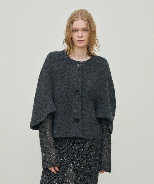 TOMORROWLAND / トゥモローランド ノーカラージャケット | ライトウールニット クルーネックジャケット | 詳細2