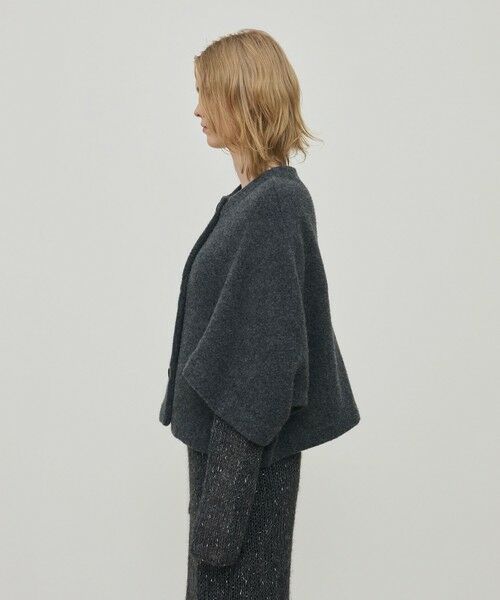 TOMORROWLAND / トゥモローランド ノーカラージャケット | ライトウールニット クルーネックジャケット | 詳細3