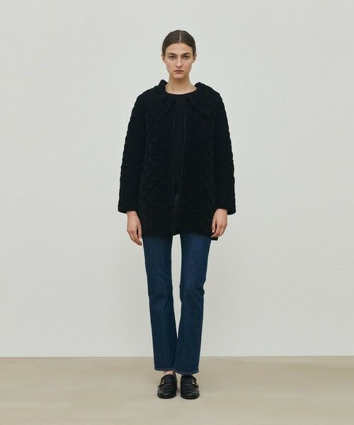 TOMORROWLAND / トゥモローランド その他アウター | キルティングベロアニット ビックカラーコート | 詳細1