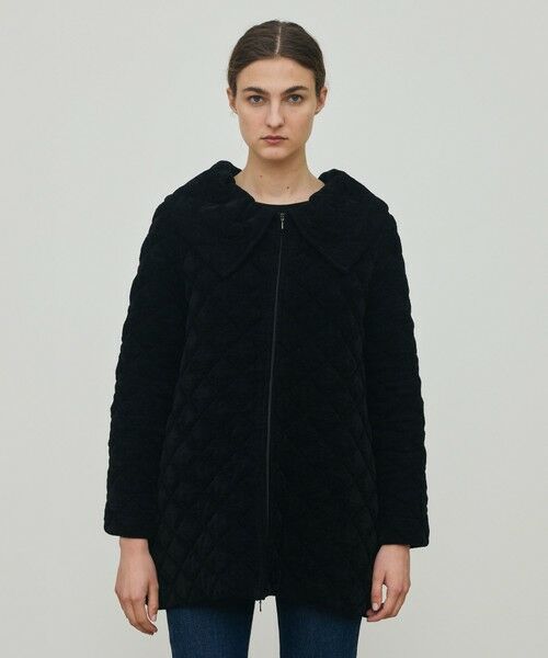 TOMORROWLAND / トゥモローランド その他アウター | キルティングベロアニット ビックカラーコート | 詳細2