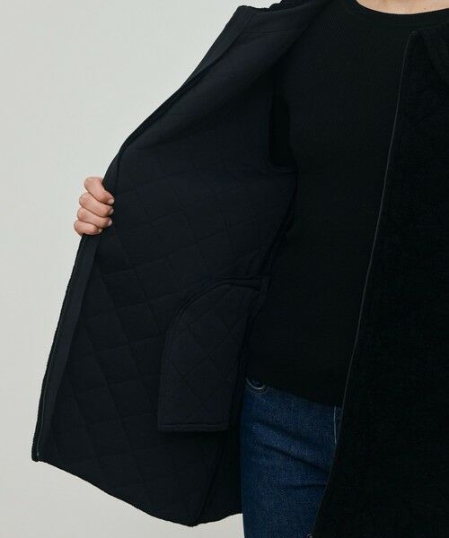 TOMORROWLAND / トゥモローランド その他アウター | キルティングベロアニット ビックカラーコート | 詳細5