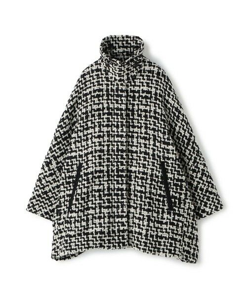 TOMORROWLAND / トゥモローランド ステンカラーコート | ビンテージブークレーツイード バルカラーコート（18 ブラック系）