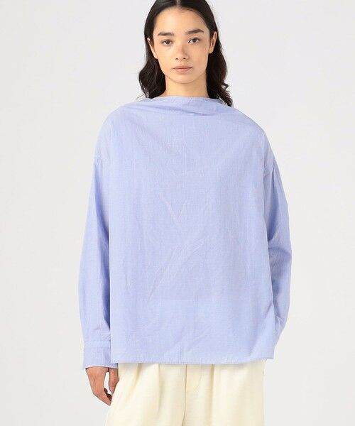 TOMORROWLAND / トゥモローランド シャツ・ブラウス | コットン ミドルネックバックボタンシャツ | 詳細1