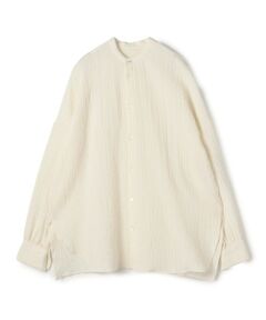 TOMORROWLAND / トゥモローランド シャツ・ブラウス | エアリーサッカー スタンドカラーロングシャツ