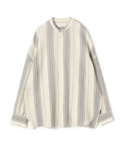 TOMORROWLAND / トゥモローランド シャツ・ブラウス | エアリーサッカー スタンドカラーロングシャツ