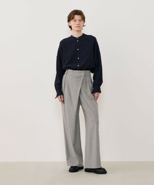 TOMORROWLAND / トゥモローランド シャツ・ブラウス | エアリーサッカー スタンドカラーロングシャツ | 詳細1