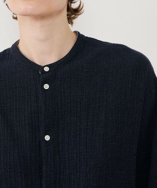 TOMORROWLAND / トゥモローランド シャツ・ブラウス | エアリーサッカー スタンドカラーロングシャツ | 詳細5