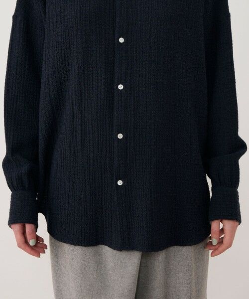 TOMORROWLAND / トゥモローランド シャツ・ブラウス | エアリーサッカー スタンドカラーロングシャツ | 詳細7