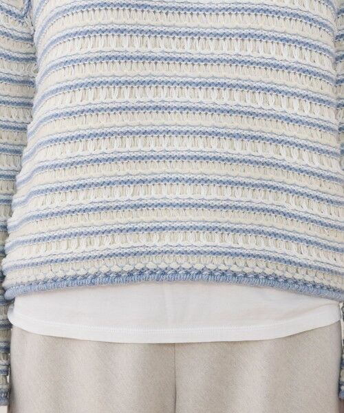 TOMORROWLAND / トゥモローランド ニット・セーター | バンピーボーダー ボートネックプルオーバー | 詳細7