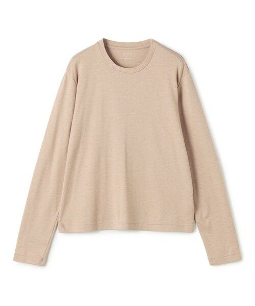 TOMORROWLAND/トゥモローランド コットンカシミヤジャージー クルーネックプルオーバー 43 ベージュ F